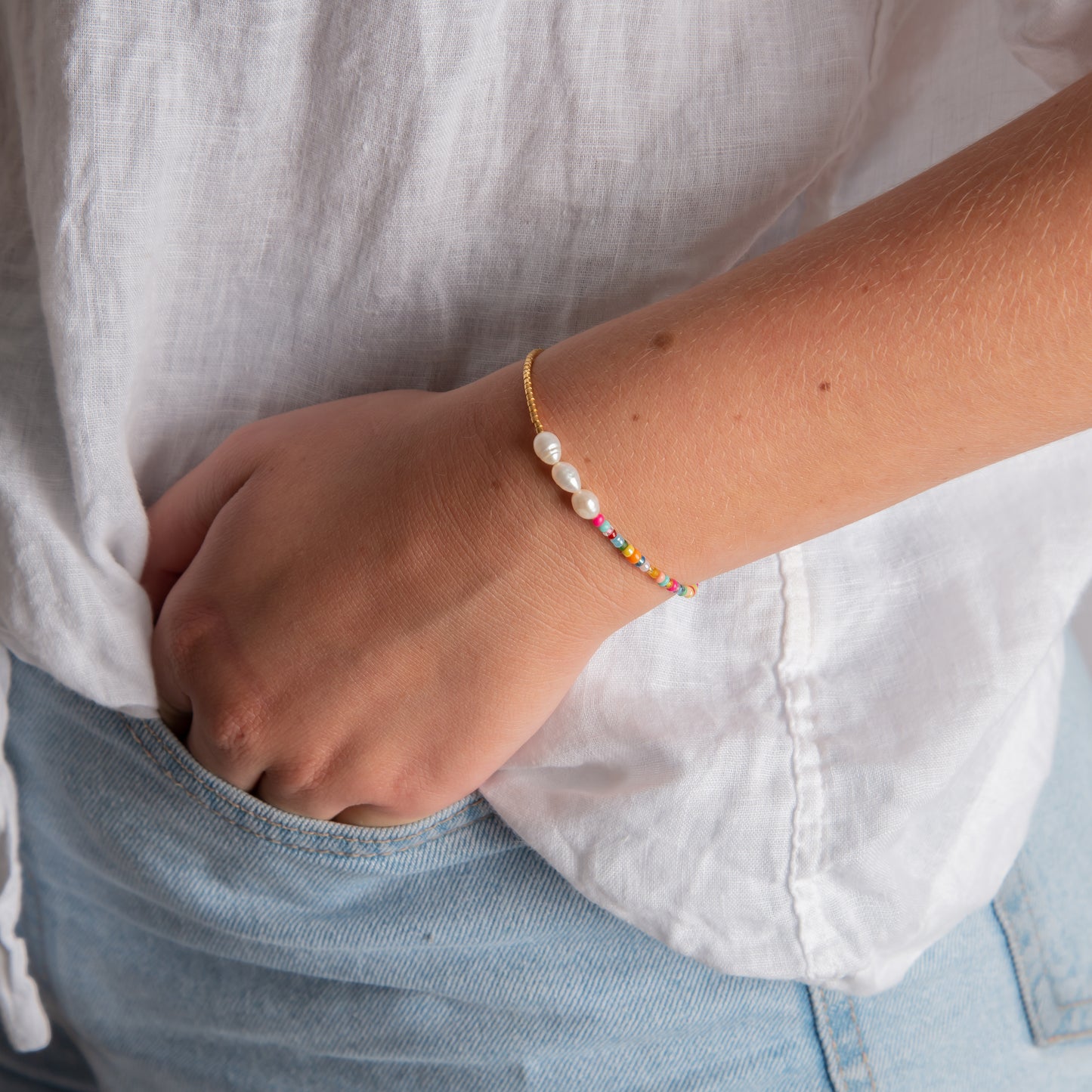 Half Half Gold & Rainbow