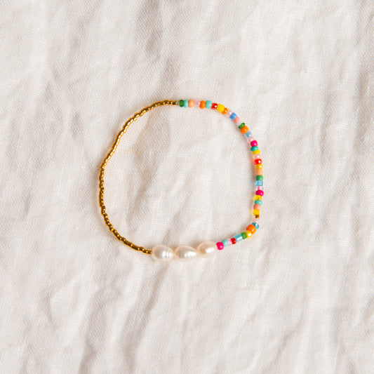 Half Half Gold & Rainbow